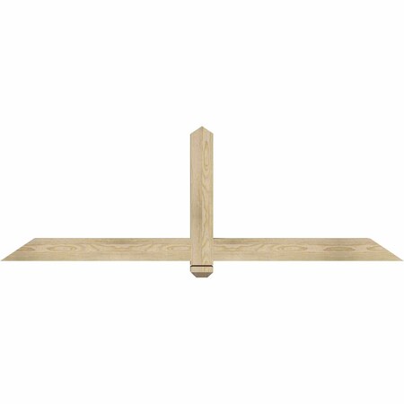 Ekena Millwork Eugene Rough Sawn Timber Gable Bracket, Douglas Fir, 72"W x 24"H x 4"D x 4"F, 8/12 Pitch GBW072X24X0404EUG00RDF